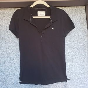 Aeropostale Black Polo Collared Shirt XL